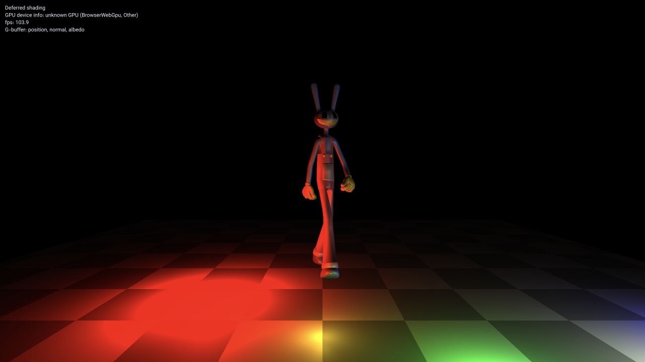 Deferred shading G-buffer composition screenshot
