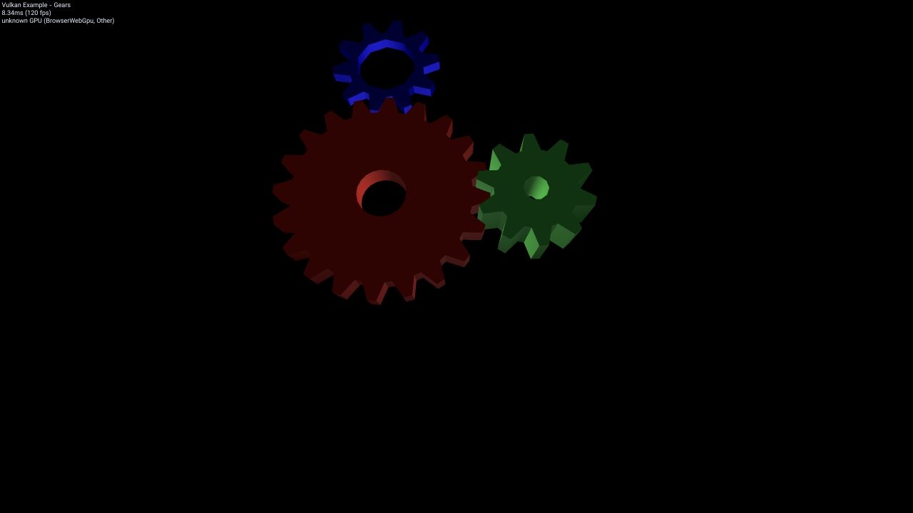 Animated procedural gears screenshot