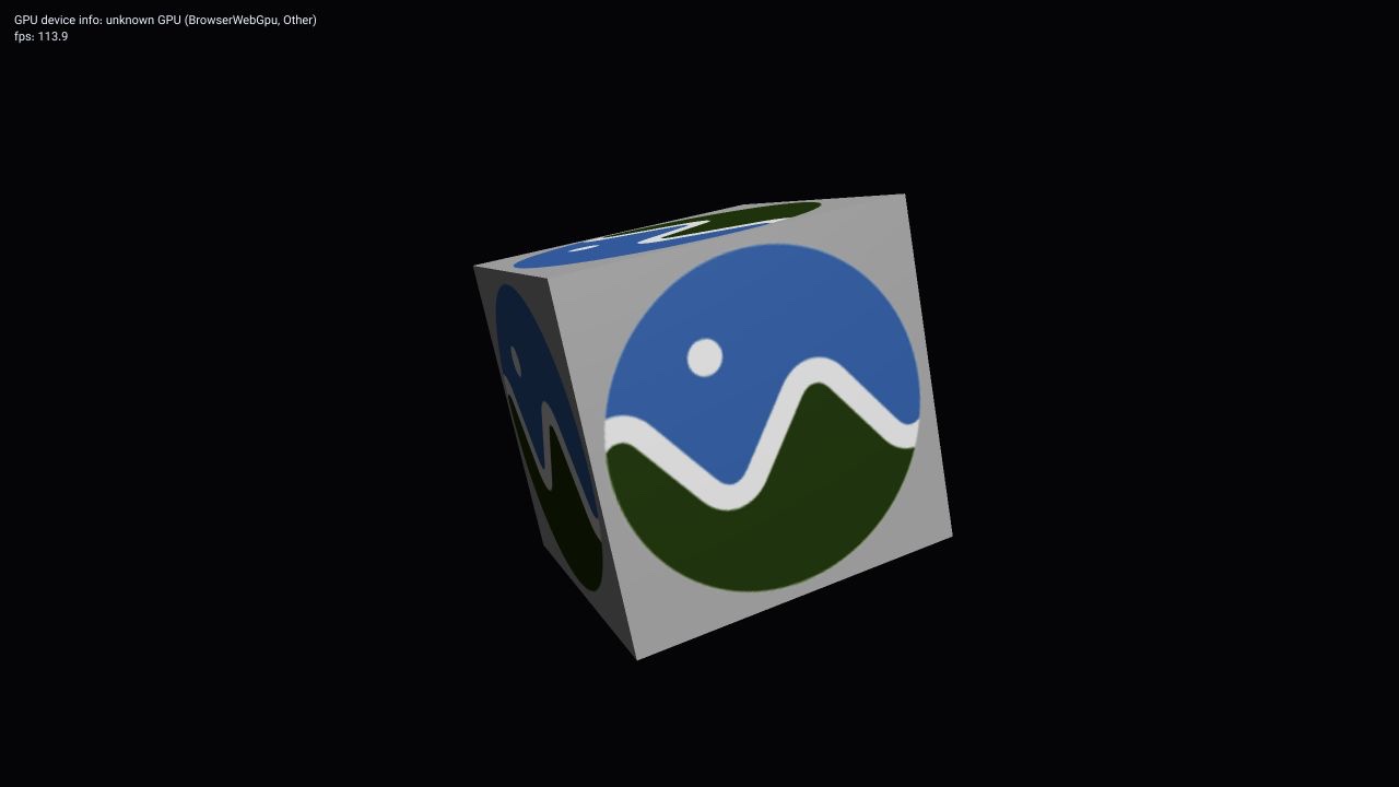 glTF textured box screenshot