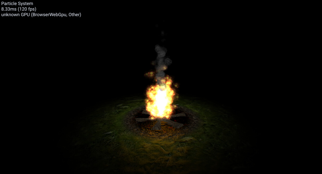 CPU particle system screenshot
