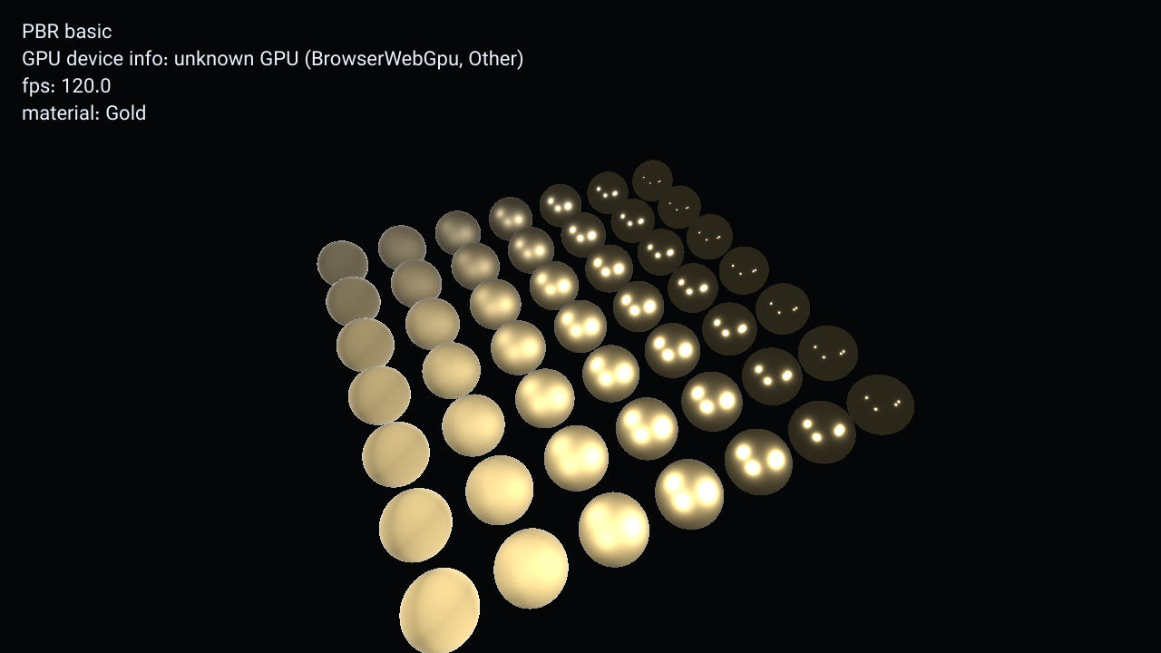 PBR material grid screenshot