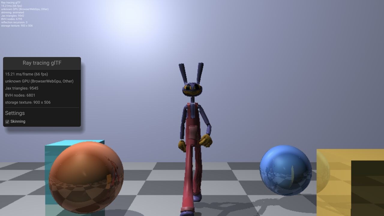 Ray tracing glTF screenshot