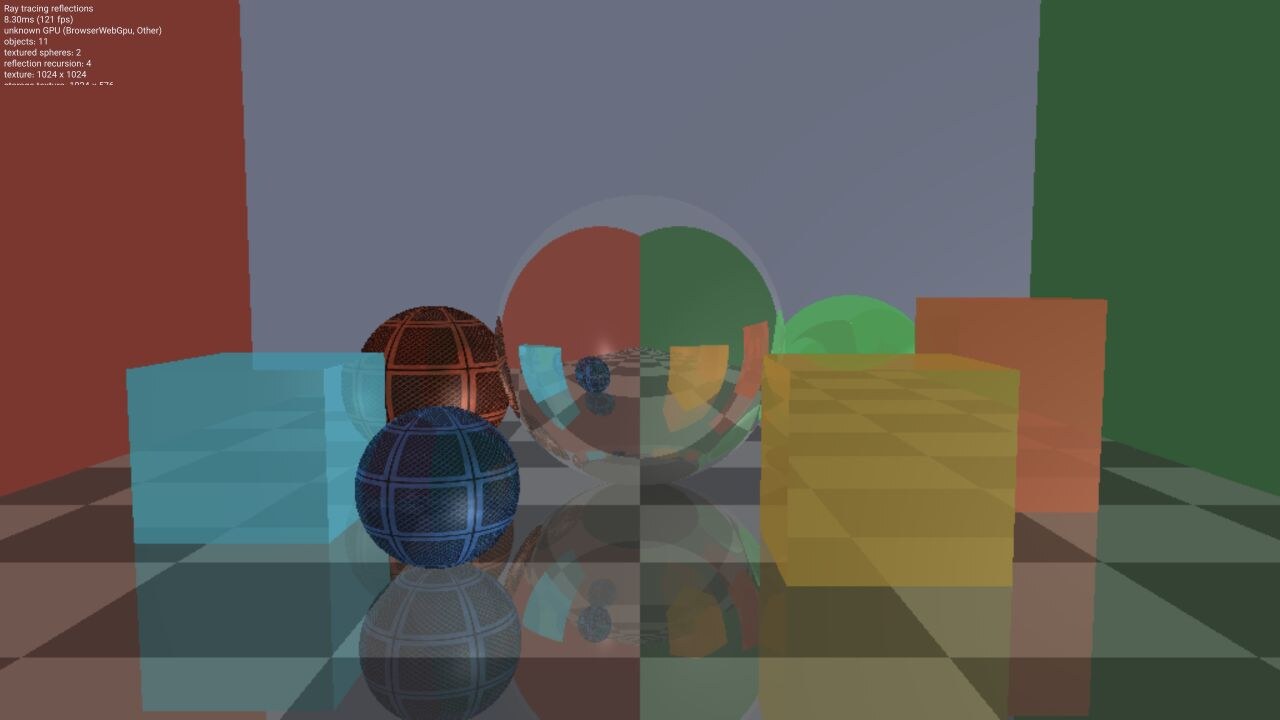 Ray tracing reflections screenshot