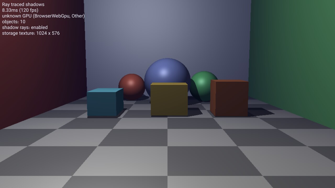 Ray traced shadows screenshot
