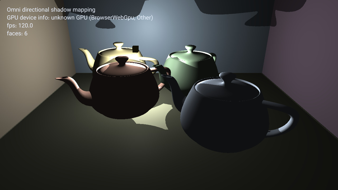 Omni-directional shadow mapping screenshot