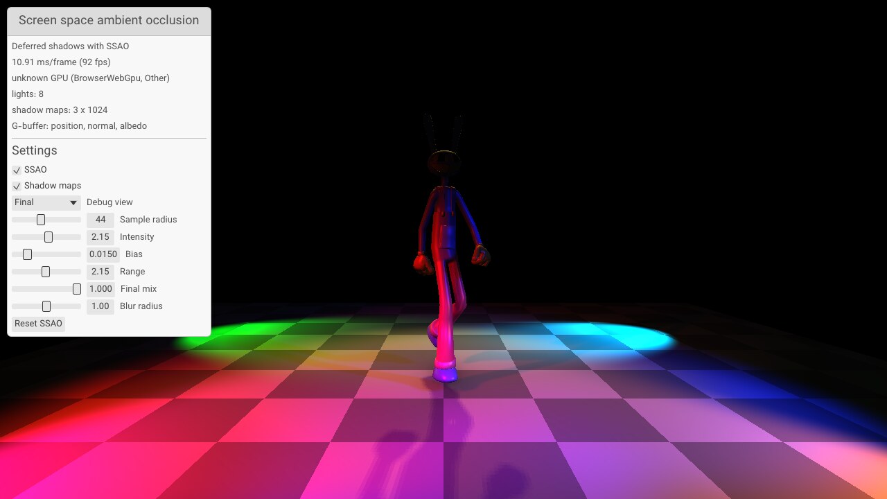 Screen space ambient occlusion screenshot